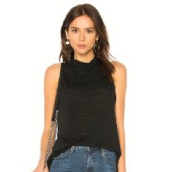 Last One! Free People NWT S Brisbane Black Tank Racerback Perfect for Summer! - Picture 4 of 12